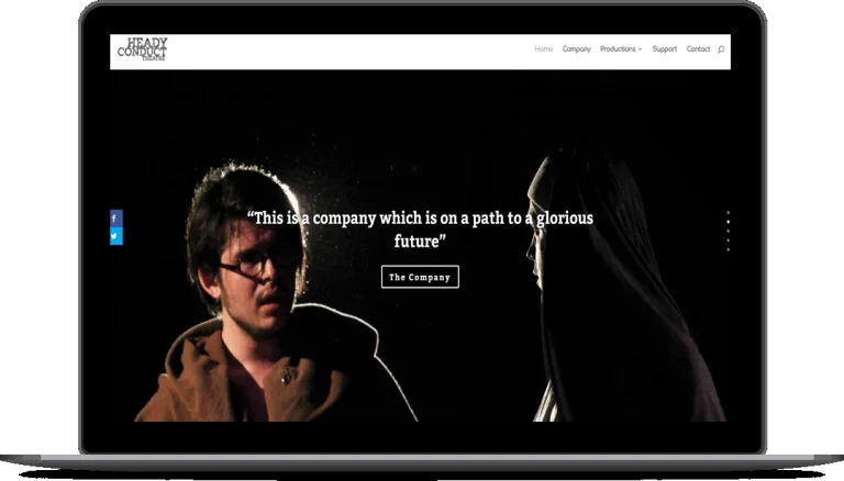 The Heady Conduct website on desktop and mobile